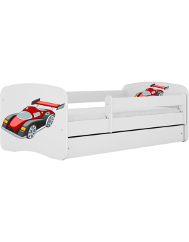Dětská postel Babydreams závodní auto bílá