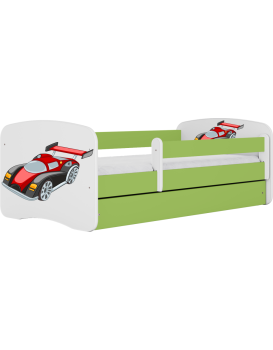 Dětská postel Babydreams závodní auto zelená
