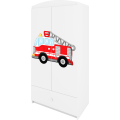 Dětská skříň Babydreams 90 cm hasičské auto bílá