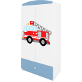 Dětská skříň Babydreams 90 cm hasičské auto modrá