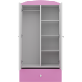 Dětská skříň Babydreams 90 cm hasičské auto růžová