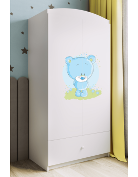 Dětská skříň Babydreams 90 cm medvídek bílá