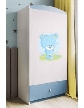 Dětská skříň Babydreams 90 cm medvídek modrá