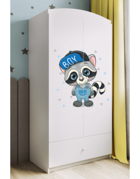 Dětská skříň Babydreams 90 cm mýval bílá