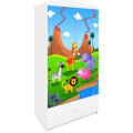 Dětská skříň Babydreams 90 cm safari bílá