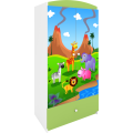 Dětská skříň Babydreams 90 cm safari zelená