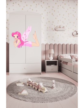 Dětská skříň Babydreams 90 cm víla s křídly bílá