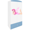 Dětská skříň Babydreams 90 cm víla s křídly modrá
