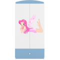 Dětská skříň Babydreams 90 cm víla s křídly modrá