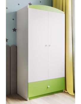 Dětská skříň Babydreams 90 cm zelená