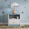 Dětský noční stolek Babydreams 40 cm modrý