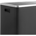 Odpadkový koš Gerry 2x24 l černý/stříbrný