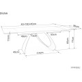 Rozkládací jídelní stůl Diuna 160/240 cm černý