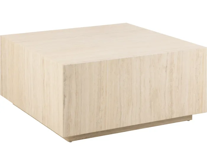 Konferenční stolek Dice 90 cm béžový kámen
