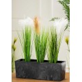 Balkónový truhlík BOUQUET 56 cm černý beton 