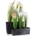 Balkónový truhlík BOUQUET 56 cm černý beton 