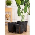 Květináč MOSS ECO 25,5x25,3 cm černý beton 