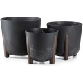 Květináč MOSS ECO 25,5x25,3 cm černý beton 