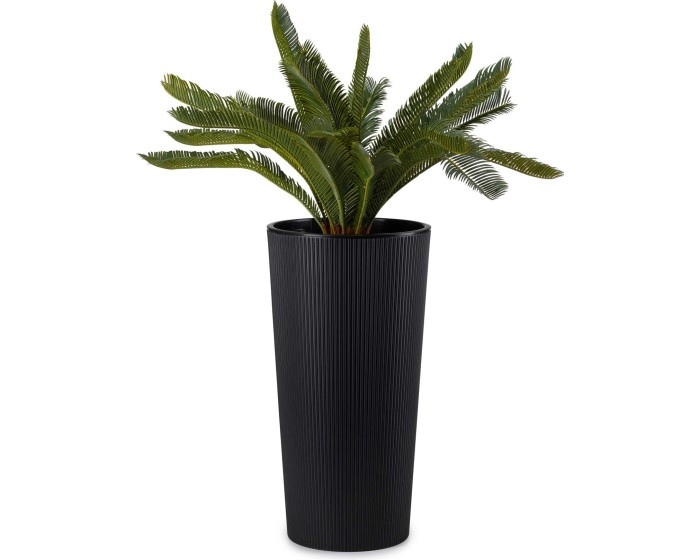 Plastový květináč URBANIKA ECO 57,1x29,5 cm černý