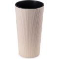 Květináč URBANIKA ECO Wood 36,4x19,6 cm bílý