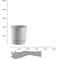 Květináč s podmiskou AZALEA 17,5 cm šedý beton