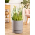 Květináč s podmiskou AZALEA 22,5 cm šedý beton