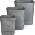 Květináč CUBI 30x33 cm šedý beton