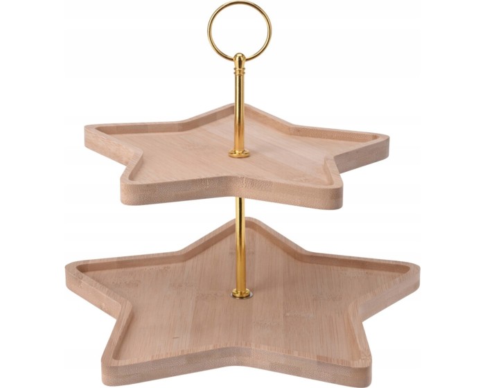 Servírovací stojan STAR 28 cm bambusový