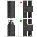 Dílenský regál Busta 80 cm černý/ tmavě hnědý