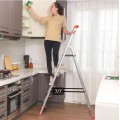 Šestistupňové schůdky Xero 186 cm černé/stříbrné