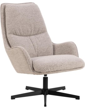 Otočné křeslo Bosley lounge béžové/černé