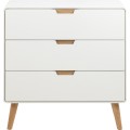 Komoda Lowell 80 cm bílá/dub přírodní