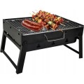 Skládací turistický gril na dřevěné uhlí BBQ1005 černý