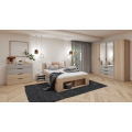 Šatní skříň Ryga 02 187 cm dub Riva/šedá