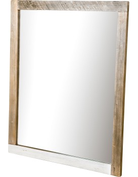 Nástěnné zrcadlo Adesso 120 cm z masivu hnědé/šedé