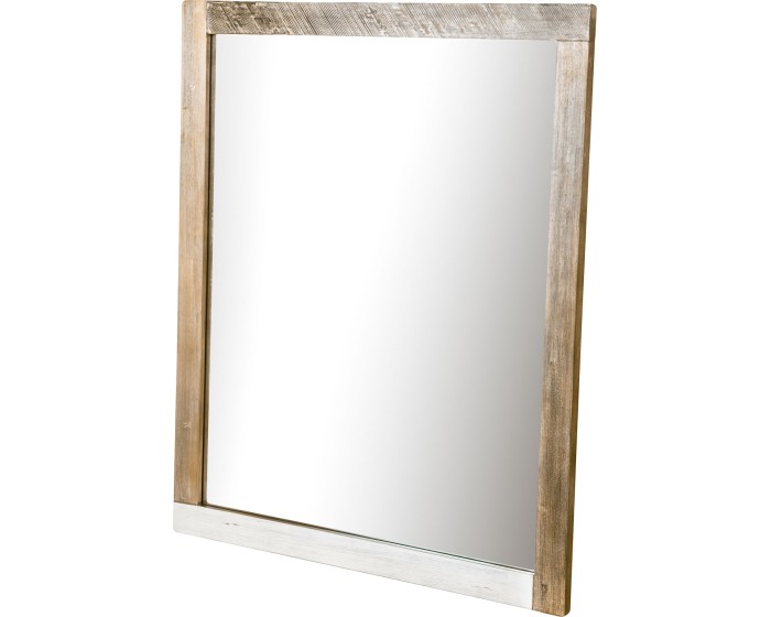 Nástěnné zrcadlo Adesso 120 cm z masivu hnědé/šedé