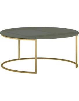 Konferenční stolek Rose Hill 80 cm zelený/zlatý