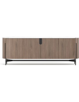 Komoda Silario 220 cm ořech/mramor