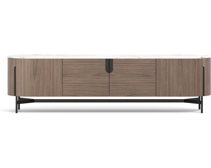 TV stolek Silario 220 cm ořech/mramor