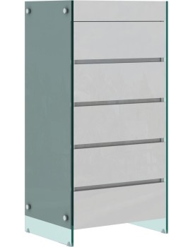 Komoda Soho 59 cm bílá/čirá