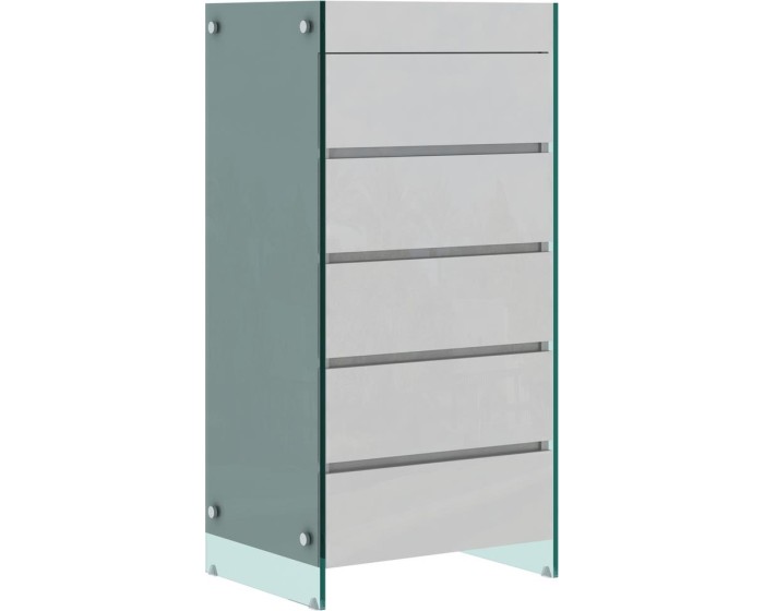 Komoda Soho 59 cm bílá/čirá