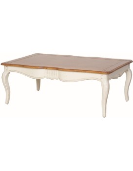 Konferenční stolek Verona 122 cm z masivu hnědý/béžový