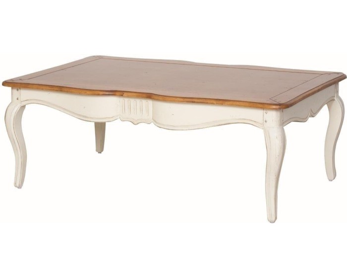 Konferenční stolek Verona 122 cm z masivu hnědý/béžový