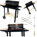 Zahradní gril na dřevěné uhlí BBQ1012 černý