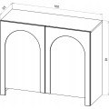 Komoda Arco 100 cm černá