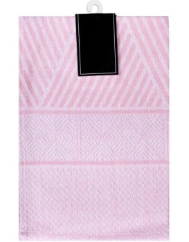 Bavlněná kuchyňská utěrka Carino 018 40x60 cm růžová
