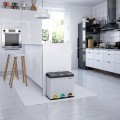Odpadkový koš 3 x 8L stříbrný
