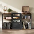 Odkládací stolek na gramofon Vasagle Garma 81 cm černý/hnědý