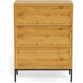 Komoda Palmdale 80 cm dub divoký/černý