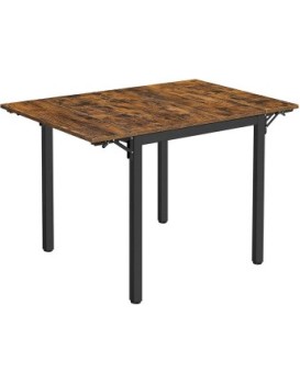 Rozkládací jídelní stůl Vasagle Madery 84/120 cm hnědý/černý